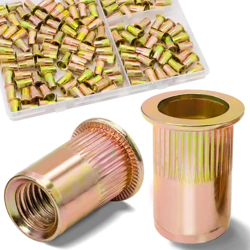 Vista 16 de Kit surtido de tuercas remachables SAE (220 piezas), #8-32#10-24 1/4"-20 5/16"-18 3/8"-16, Juego de tuercas remachables de acero inoxidable 304