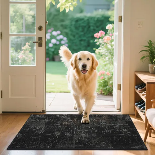 Vista 8 de BEQHAUSE Tapete para puerta de 20 x 32 pulgadas, antideslizante, lavable, resistente a las manchas, absorbente, tapete de bienvenida para puerta