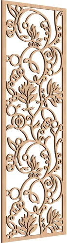 Vista 137 de Ekena Millwork WALW10X25X0250CAPCH Paneles de pared de madera con calado decorativo caspio, 9 3/8 pulgadas de ancho x 24 3/8 pulgadas de alto, cereza