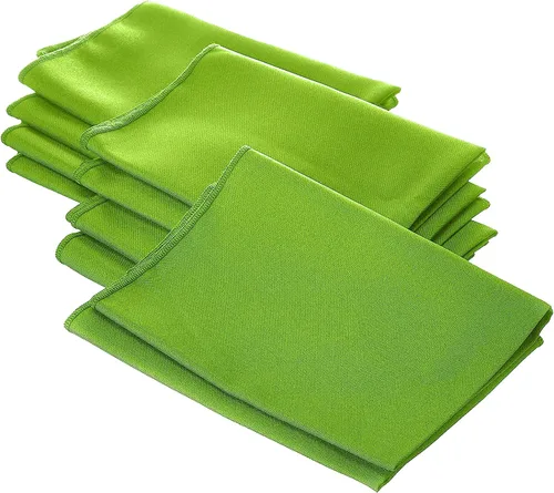 Vista 40 de LA Linen Paquete de 10 servilletas de popelina de poli, servilletas de tela suave, servilletas lavables y reutilizables, servilletas de mesa Negro