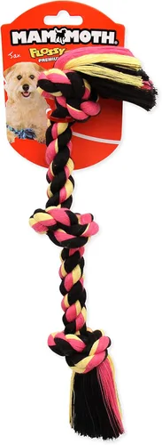 Vista 2 de Mammoth Flossy Chews - Tirador de cuerda de color - Juguete de algodón y poliéster de primera calidad para perros - Cuerda interactiva - Juguete