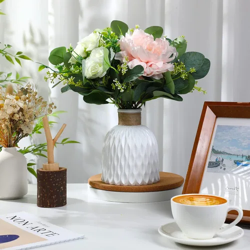 Vista 7 de Zonon 60 Pcs Artificial Baby Breath Gypsophila Flower Eucalyptus Leaves Bouquets Bulk Spring Table Decorations Floral Greenery Plants for Wedding