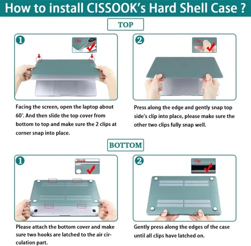 Vista 8 de CISSOOK Funda para MacBook Pro de 14 pulgadas 2025-2021 Release M5 A3434 M4 A3401 A3112 A3185 M3 A2918 A2992 M2 A2779 M1 A2442, carcasa rígida