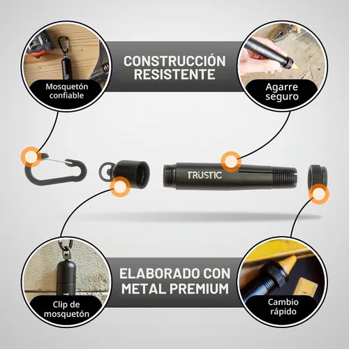 Vista 3 de Soporte para lápices de madera - Soporte de construcción de metal Negro