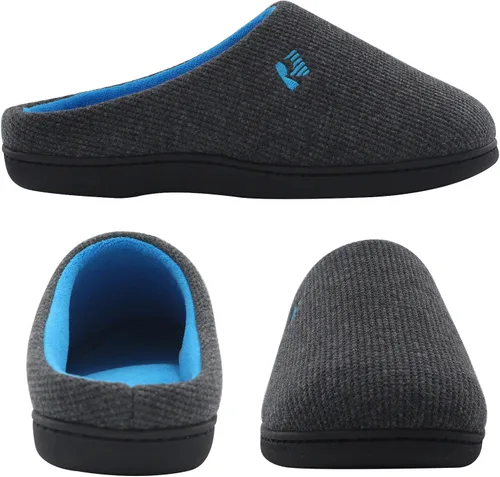 Vista 3 de Pantuflas RockDove para hombre de espuma viscoelástica, dos tonos