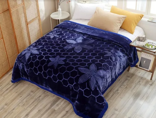 Hiyoko Manta reversible de 11.5 libras, gruesa y con relieve, de felpa caliente y lujosa de visón coreano sin pelusa, manta de forro polar de San