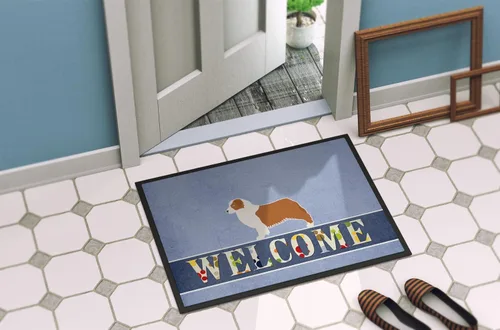 Vista 4 de Caroline's Treasures BB5537JMAT - Tapete de bienvenida para perros de pastor australiano, 24 x 36 pulgadas, tapete para puerta delantera