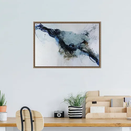 Vista 5 de Amanti Art Framed Canvas Wall Art 16x23 Swift Undercurrent by Kari Taylor, Framed Wall Art Canvas, Abstract Artwork, Traditional Decor, Medium