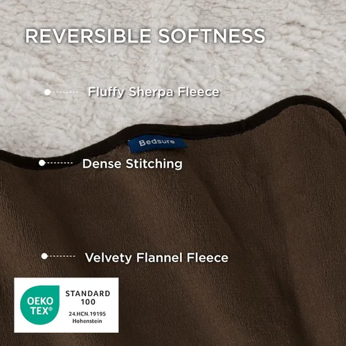 Vista 14 de Bedsure - Mantas impermeables para perros pequeños - Manta de felpa de sherpa con impresión suave lavable para perros y gatos, protector de muebles