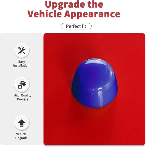 Vista 3 de Moldura decorativa de goma para capó del motor compatible con Jeep Wrangler JK JKU 2007-2018 (azul)