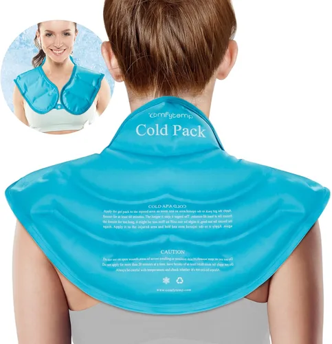 Vista 13 de Comfytemp Compresa de hielo para alivio del dolor de cuello y hombros, elegible para HSA FSA portátil, compresa de hielo reutilizable para hombros