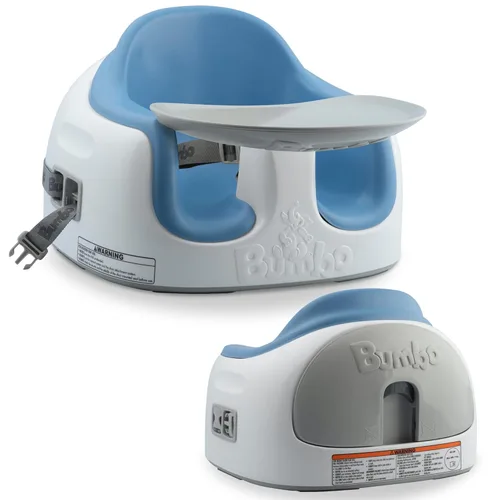 Vista 14 de Bumbo Asiento múltiple 3 en 1 para 6 a 36 meses, asiento de piso de viaje para alimentar y jugar bebé, elevador portátil todo en uno con bandeja