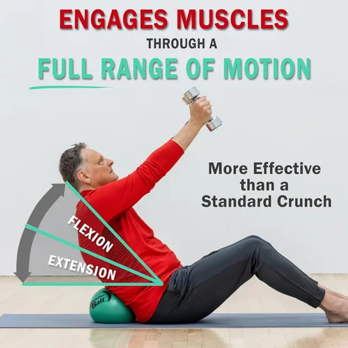 Vista 4 de La Pelota de Ejercicio Original de Pilates Pequeña de 9 Pulgadas para Abdominales, Core, Crunches y Espalda, Incluye 5 Videos en Streaming + DVD