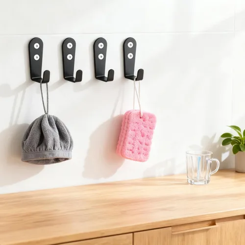 Vista 5 de 8 ganchos de acero inoxidable para colgar, gancho resistente, ganchos de pared, ganchos de pared, soporte para llaves, gancho para colgar abrigos