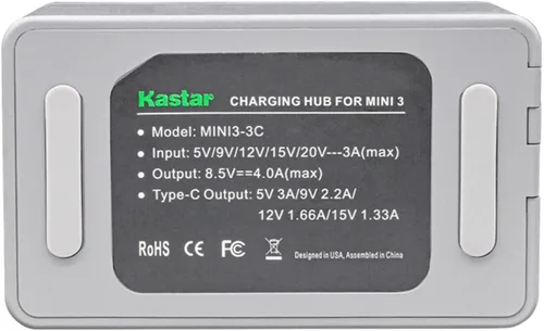Vista 3 de Kastar LED Triple Charger Compatible with DJI Intelligent Flight Mini 3 Drone, Mini 3 Pro Drone, Mini 4 Pro Camera Drone