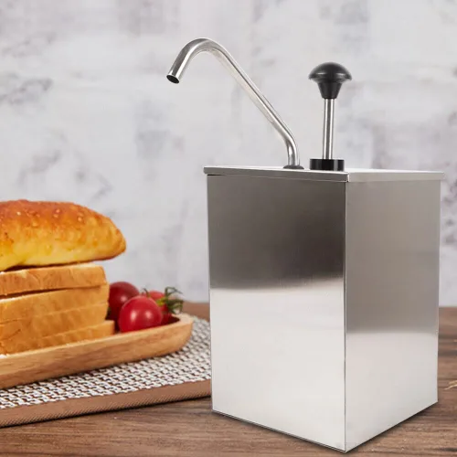 Vista 3 de Dispensador de salsa de soja, dispensador de salsa de cabeza única de 4 l, bomba dispensadora de salsa de soja para restaurante, salsa de tomate