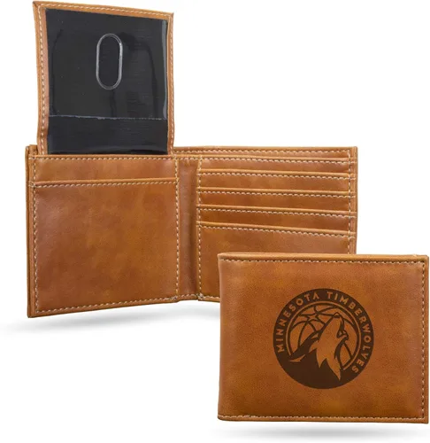 Vista 50 de Rico Industries - Cartera de diseño delgado con grabado láser de la NBA, cartera con grabado láser estilo billetera - Gran regalo