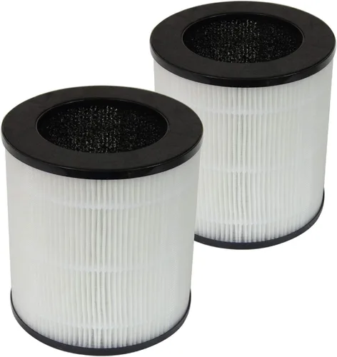 PUREBURG Filtro de repuesto compatible con el purificador de aire silencioso QUIETPURE KJFC15, paquete de 2 filtros de carbón activado HEPA H13 de 3