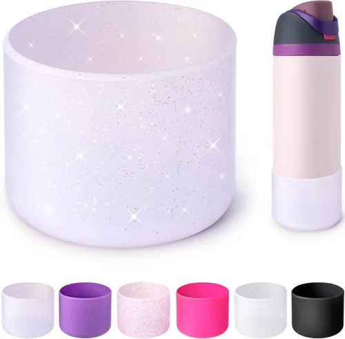 Vista 39 de Silicone Boot for Owala Water Bottle 24oz 32oz 40oz, Anti-Slip Protective Sleeve Bottom Bumper Protector for FreeSip, Twist, and Flip Stainless