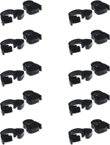 Vista 5 de Abrazaderas de manguera de nailon de doble agarre, abrazaderas de manguera de plástico de nailon con agarre a presión (0.319-0.339 in