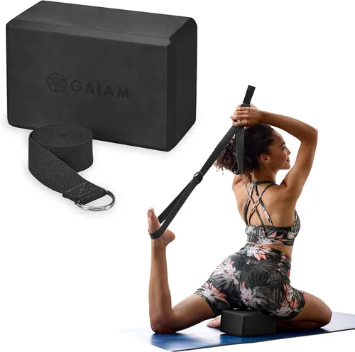 Vista 23 de Gaiam Yoga Block - Supportive Latex-Free Eva Foam - Soft Non-Slip Surface with Beveled Edges for Yoga, Pilates, Meditation