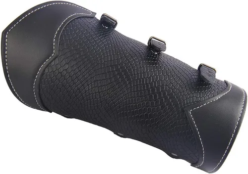 Vista 3 de AZORA Pulsera de cuero con guantelete medieval, con hebilla, brazalete ancho, armadura, 2