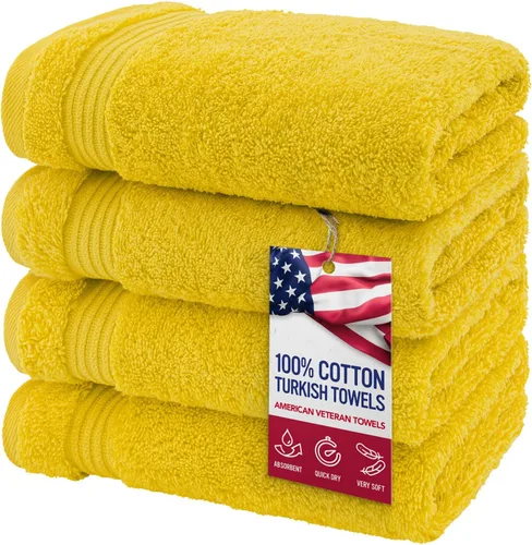 Vista 19 de Juego de toallas American Veteran Towel, de lujo, 6 piezas de algodón 100 % turco para máxima suavidad y absorción, para hotel y spa