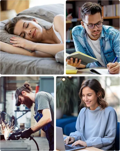 Vista 7 de Tapones para los oídos para dormir, tapones para los oídos de silicona suave con reducción de ruido, 2 pares de tapones reutilizables de protección