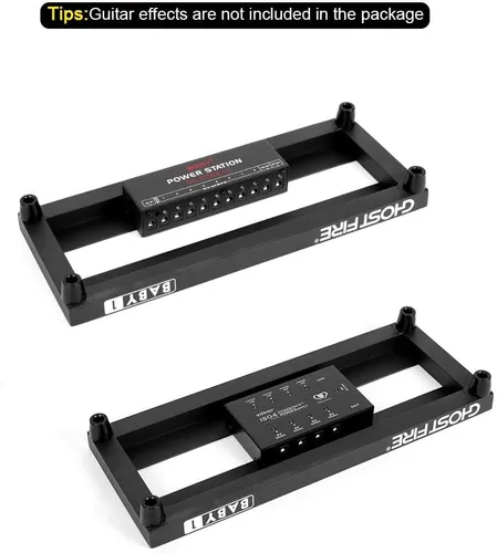 Vista 9 de Ghost Fire - Soporte para pedales para guitarra, de aleación de aluminio, soporte para pedales de efectos para guitarra, con bolsa de transporte