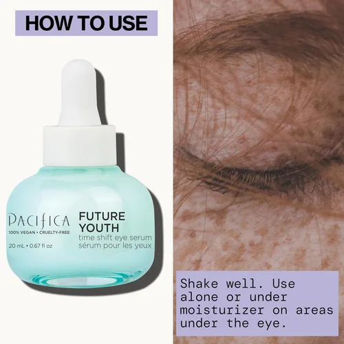 Vista 16 de Pacifica Future Youth Time Shift Suero para Ojos – Suero de ojos peptídico para líneas finas y ojeras, tratamiento para levantar y reafirmar debajo