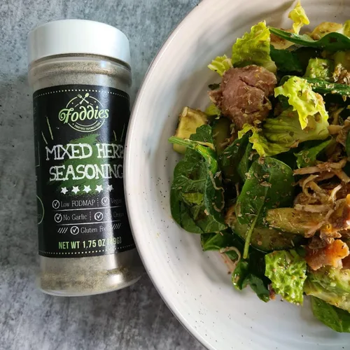 Vista 5 de Foddies Low FODMAP - Condimento mixto de hierbas – Mezcla de especias de orégano y albahaca y tomillo, sin cebolla, sin ajo, apto para SII, sin