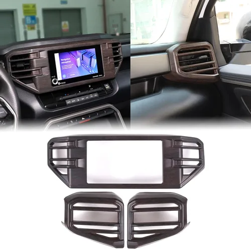 Vista 16 de Aunginsy Cubierta de salida de aire para consola central de automóvil, compatible con Toyota Tundra/Sequoia 2022-2024, cubierta de panel de aire