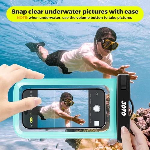 Vista 3 de JOTO Funda impermeable universal para iPhone 11, Pro Max Xs Max XR X 8 7 6S Plus SE 2020, Galaxy S20 Ultra S20+ S10 Plus S10e S9 Plus S8/Note 10+9