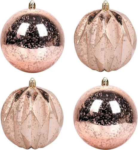 Vista 16 de Esfera de árbol de Navidad transparente para colgar, inastillable, extra grande, bola de mercurio con ganchos para adornos de árbol, para Navidad