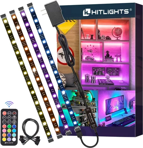 Vista 12 de HitLights Tira de luces LED 3 precortadas de 12 pulgadas/36 pulgadas, tira de luz LED flexible que cambia de color, kit de acento 5050 LED