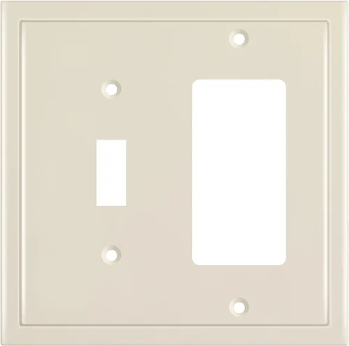 Vista 72 de Henne Bery Placa decorativa de pared con borde moderno, tapa de tomacorriente para cubrir enchufe, aleación de zinc maciza duradera