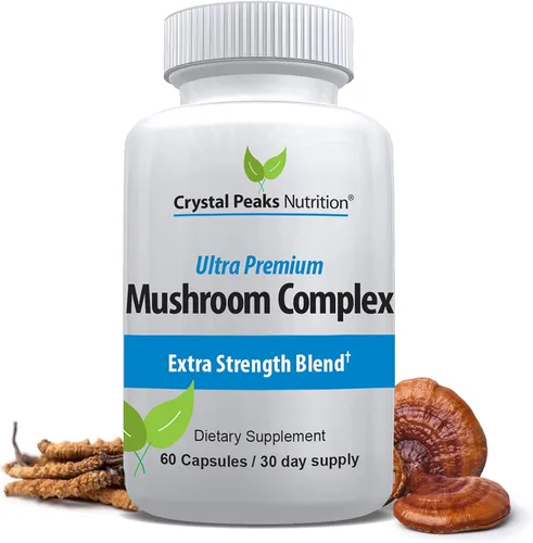Mushroom Superfood Master Blend Suplemento de cápsulas de hongos, 10 complejos de hongos y adaptógenos - Melena de león, chaga, cordyceps, extracto