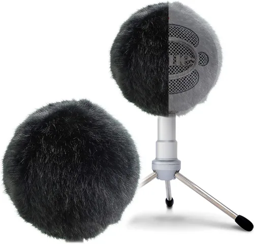 Vista 11 de Protector de viento con filtro de bola de nieve azul – Protector de viento profesional de espuma para micrófono iCE para grabaciones, transmisión