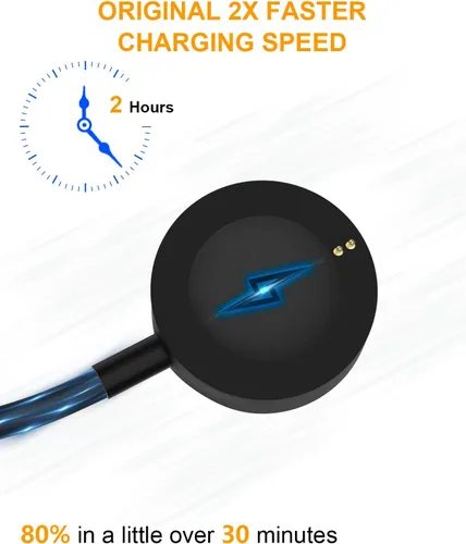 Vista 4 de Base de carga compatible con Fossil Gen 4 Gen 5 Gen 5E Gen 6 Michael Kors Runway, Skagen Falster 2, Misfit Vapor 2, Diesel Guard 2.5 - Cable