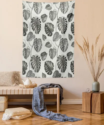 Vista 5 de Ambesonne Tapiz para amantes de los perros, siluetas de diferentes razas de perros, Chow Chow Shepherd Pinscher Spaniel, colgante de pared