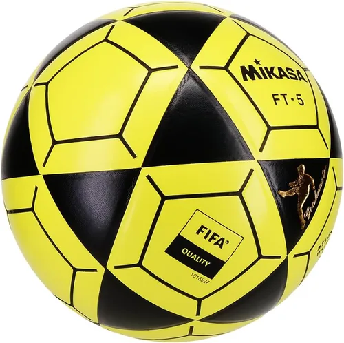 Vista 7 de Mikasa FT5A-BKY-BK Goal Master Soccer Ball, Black/Yellow, Size 5(FIFA Quality/Foot Volleyball)