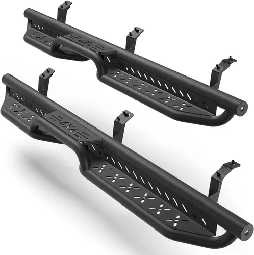 Dos estribos elevados de 2 escalones para Toyota Land Cruiser Prado LC250 2024-2025 (plataforma TNGA-F) – Barras Nerf y rieles escalonados de acero
