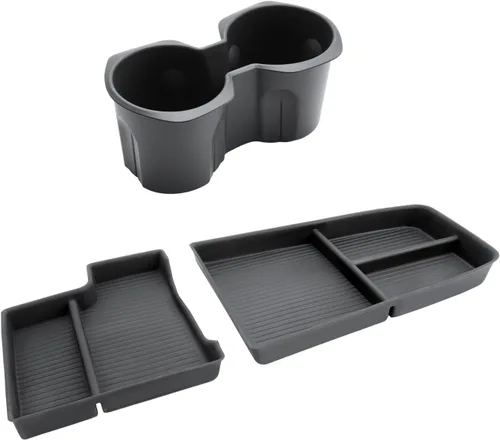 Vista 35 de LFOTPP Organizador de consola central de 3 piezas para Chevy Silverado 2014-2018/GMC Sierra 1500 y Silverado y Sierra 2500HD/3500HD 2015-2019