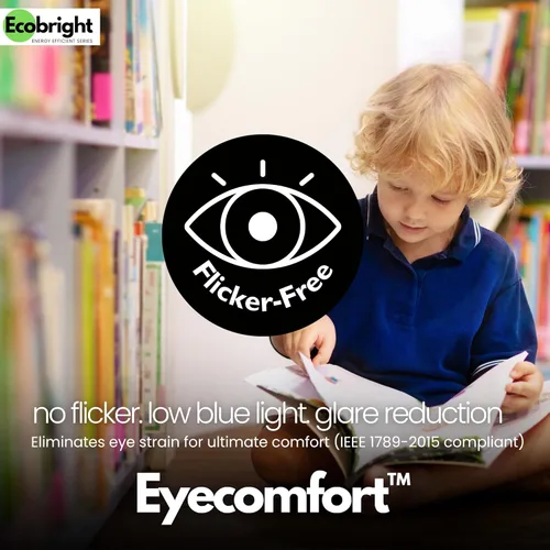 Vista 8 de EcoBright 8PK - Bombilla de filamento LED A19 regulable, 10 W (equivalente a 100 W), base E26, 1100 lúmenes, CRI90+, vidrio transparente sin