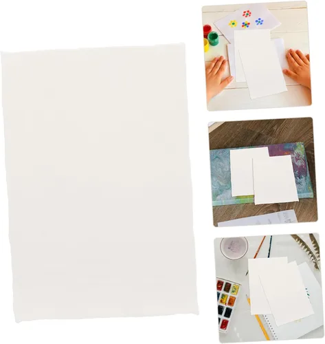 Vista 9 de Gogogmee 20 Sheets Handmade Cotton Watercolor Paper Deckled Edge Textured Art Paper for Painting Crafts Wedding Invitations Durable Medium Rough