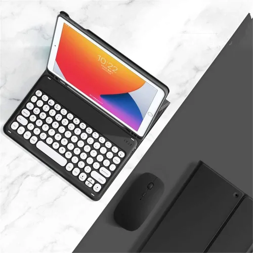 Funda para teclado Galaxy Tab S6 Lite de 10.4 pulgadas 2024/2022/2020 con mouse Bluetooth, teclado magnético de color desmontable, teclado Bluetooth