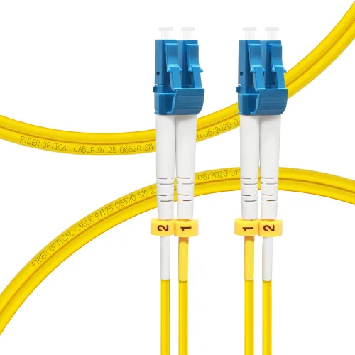 Cable de conexión de fibra OS2 LC a LC | Opciones de longitud: 0.2m-300m | Cable de fibra óptica de modo único dúplex 1G/10GB, cable de fibra de