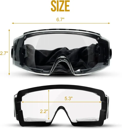 Vista 6 de OneTigris Gafas tácticas OTG sobre gafas y máscara de airsoft X Storm Máscara de malla plegable con parche de moral de mandíbula de tiburón extraíble