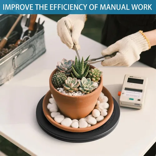 Vista 6 de 2 Piezas (8 Pulgadas) Soporte Giratorio Resistente - Lazy Susan con Rodamientos de Bolas de Acero para Base de Modelo/Plantas Giratorias/Soporte