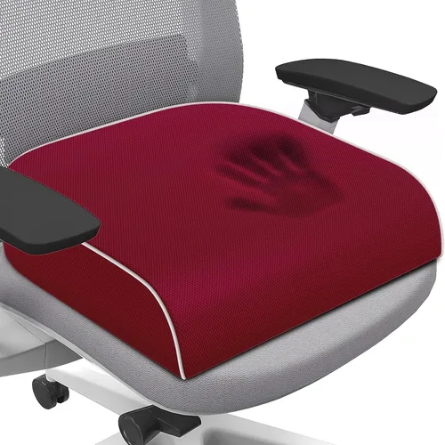 Vista 10 de SweetSlubr Cojín de asiento para aliviar el dolor de coxis, cojín para silla de oficina, cojín de espuma viscoelástica grande con funda